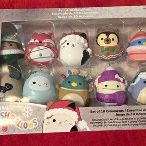 Original Squishmallows Christmas Tree Ornaments by Kurt Adler, 10 Count New